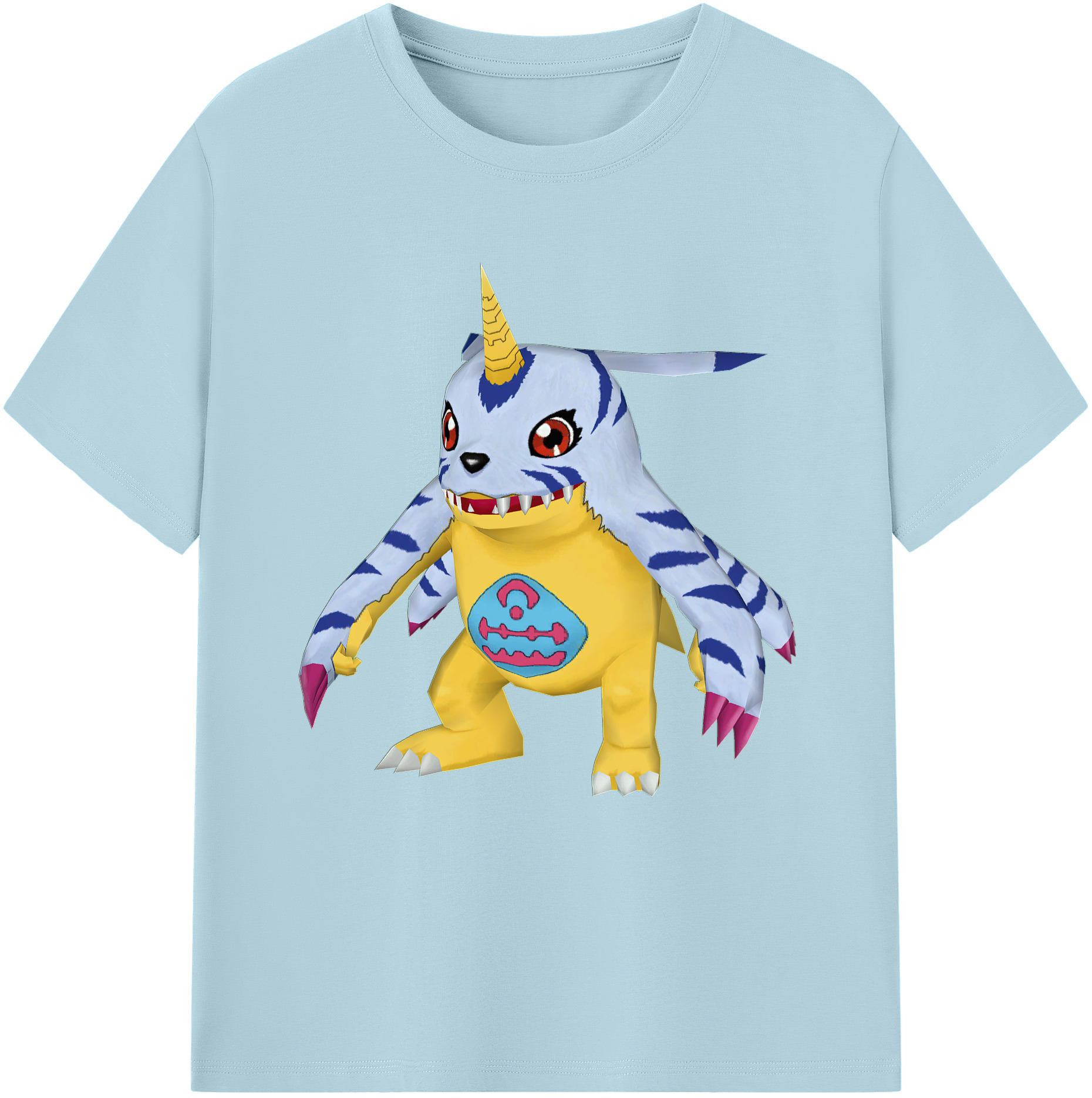 （画像用） Digimon デジタルモンスター/デジモン 綿100％半袖Tシャツ（フロントプリント）